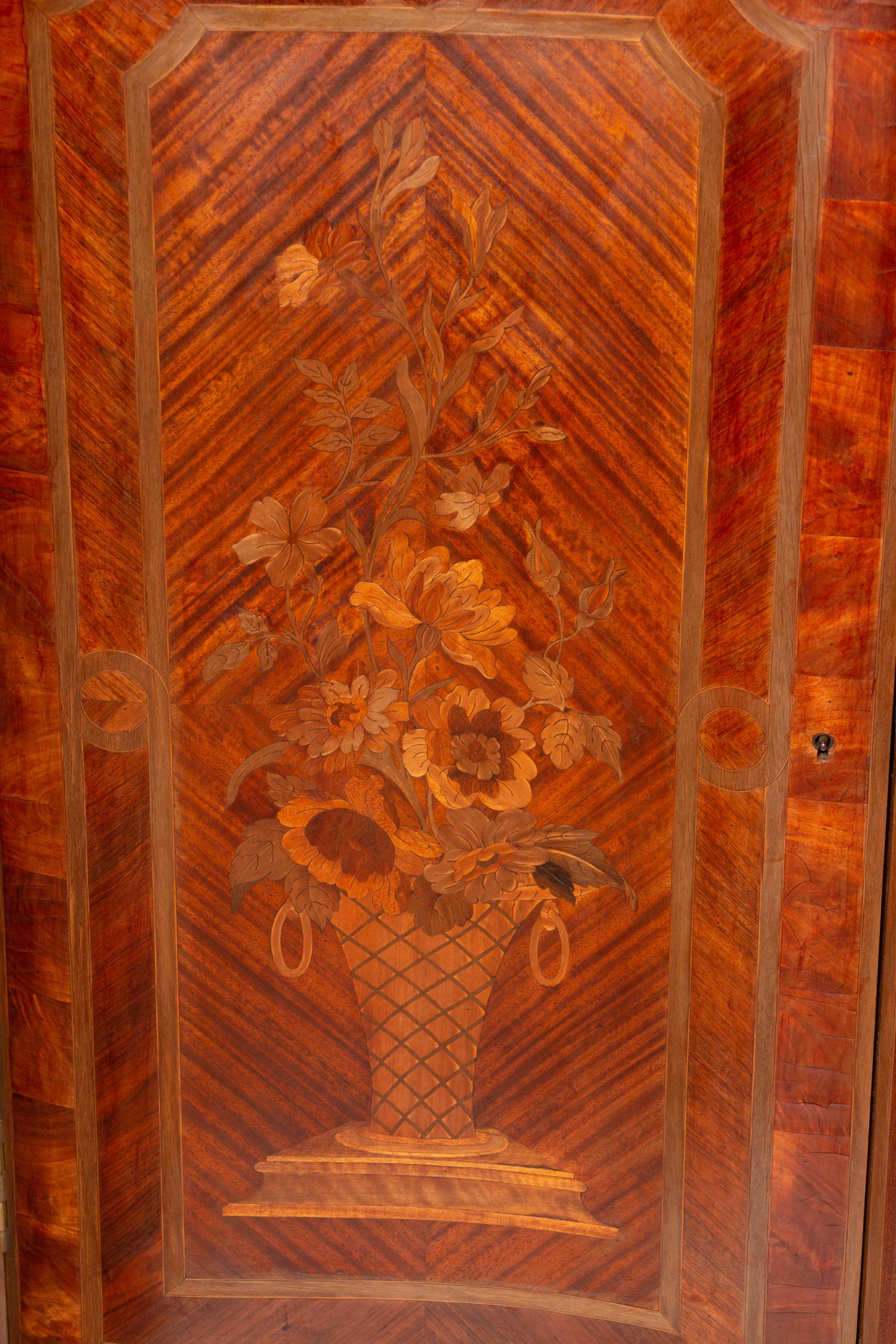 A Louis XV/XVI Transitional Style Gilt-Bronze-Mounted Marquetry Mueble d'Appui — ALBERT GOUMAIN, PARIS, LATE 19TH CENTURY
