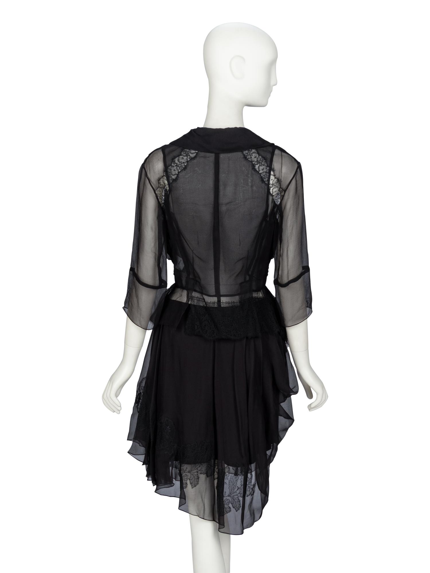 Nina Ricci & Christian Dior, Silk Blouse & Skirt