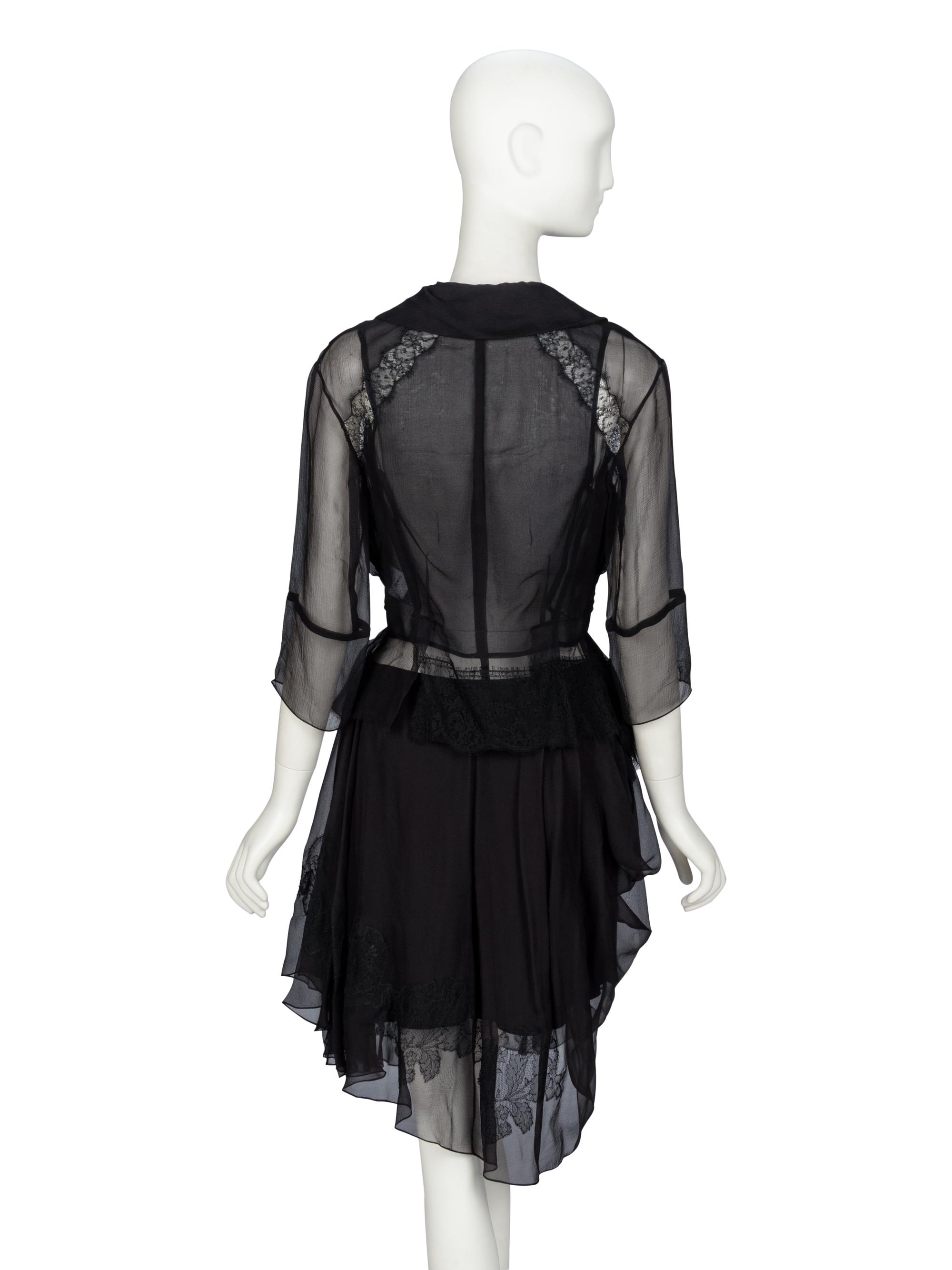 Nina Ricci & Christian Dior, Silk Blouse & Skirt