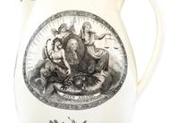 A Liverpool Creamware 'John Adams' Pitcher