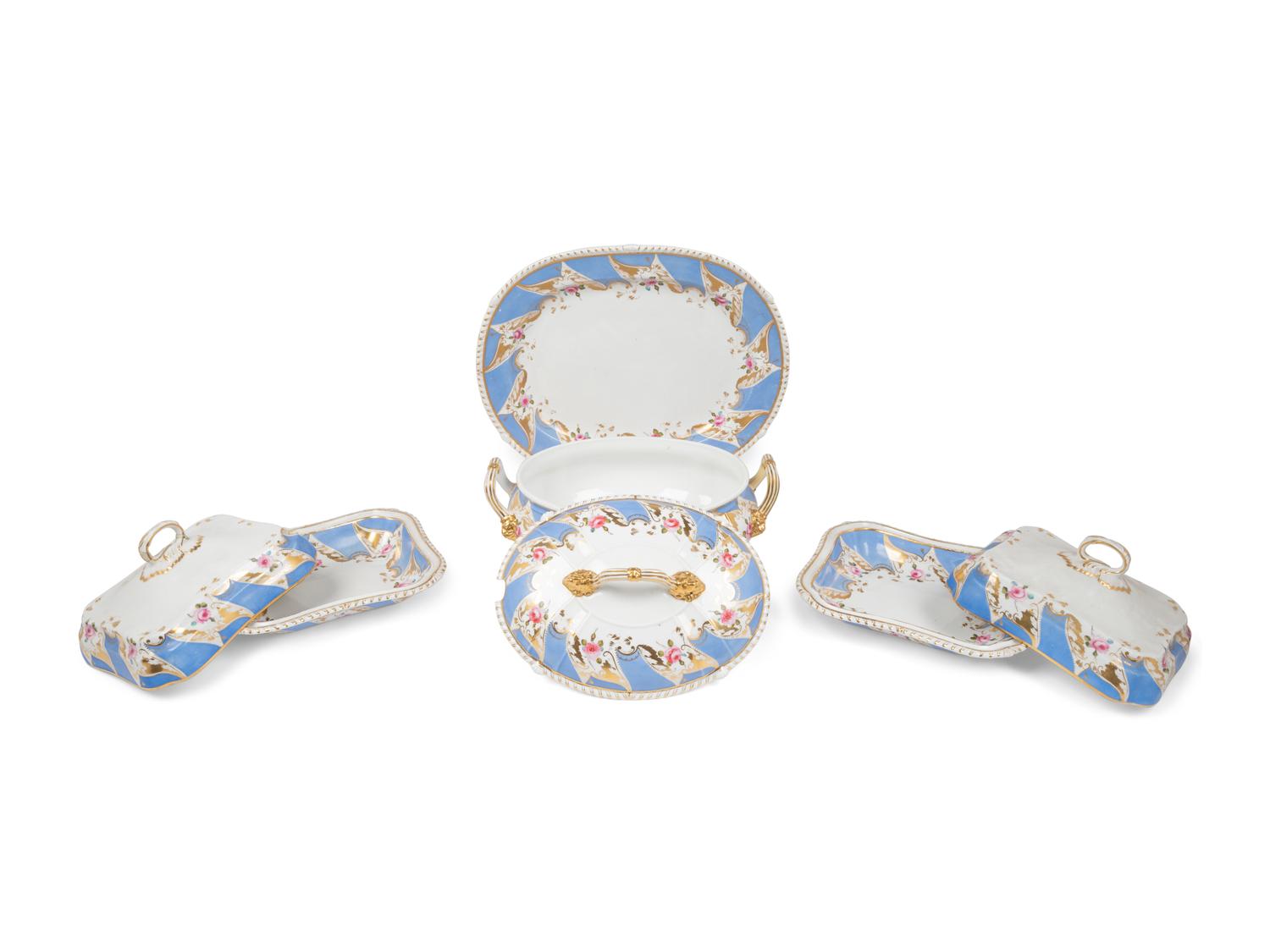 A Group of English Porcelain Tableware