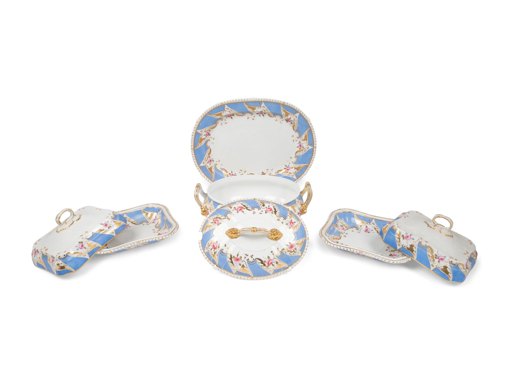 A Group of English Porcelain Tableware