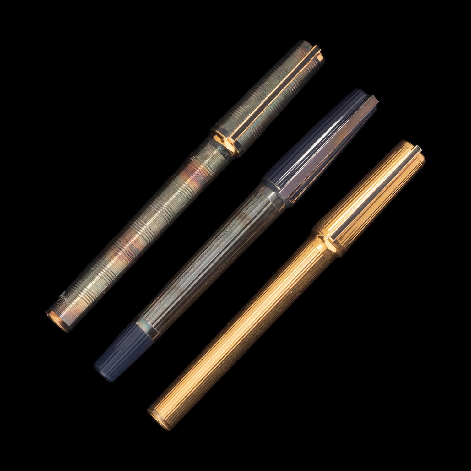 A Group of Three S.T. Dupont Montparnasse Fountain Pens