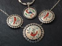 Zuni Mosaic Inlay Avian Necklaces