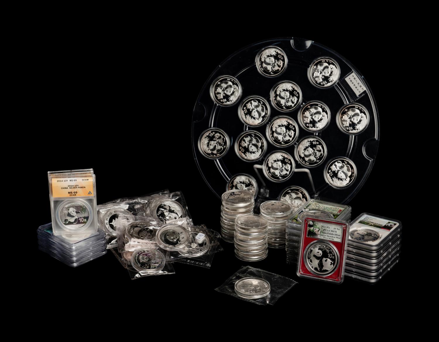 [CHINA] A Collection of Seventy-Five Silver Panda 10-Yuan Coins