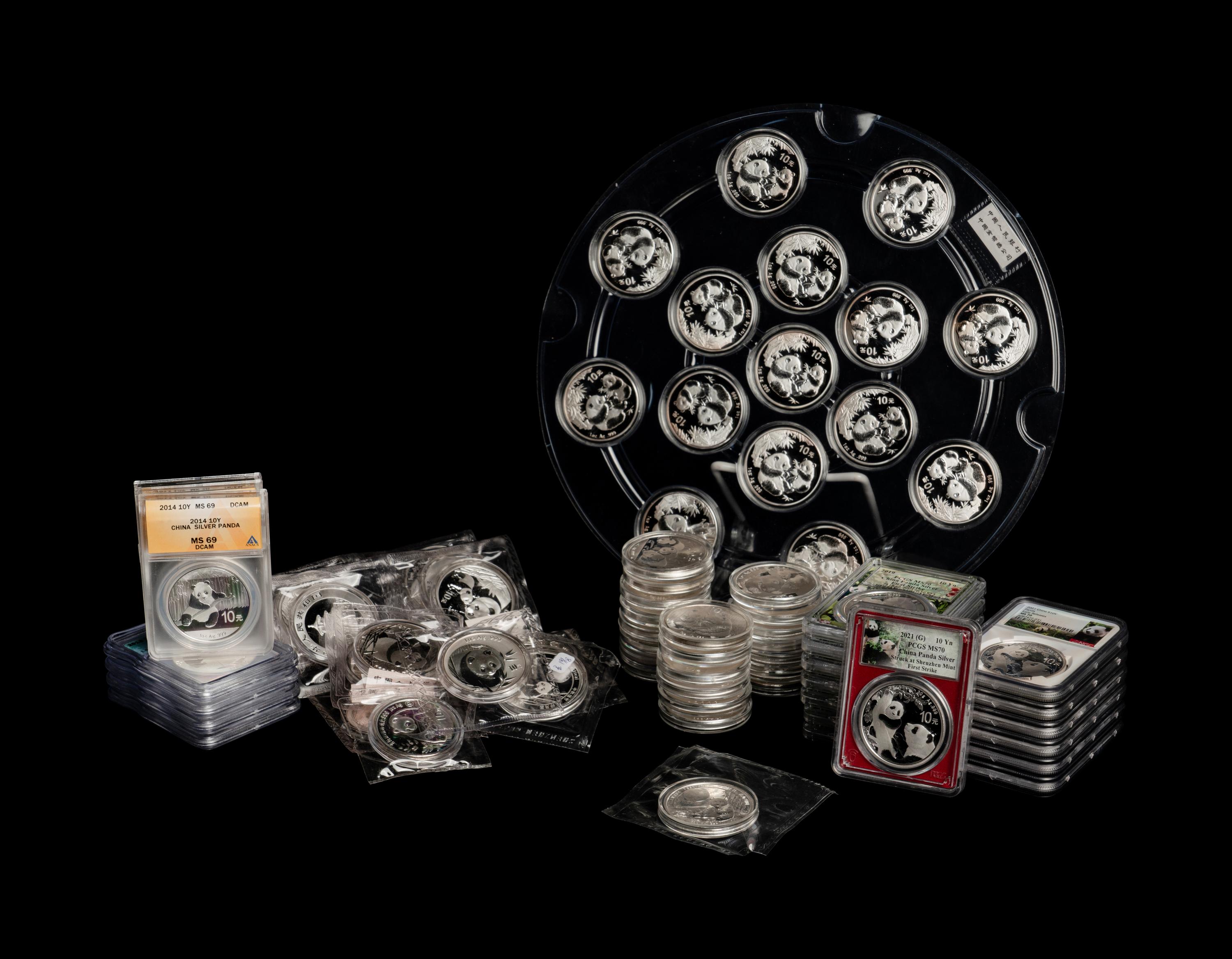 [CHINA] A Collection of Seventy-Five Silver Panda 10-Yuan Coins