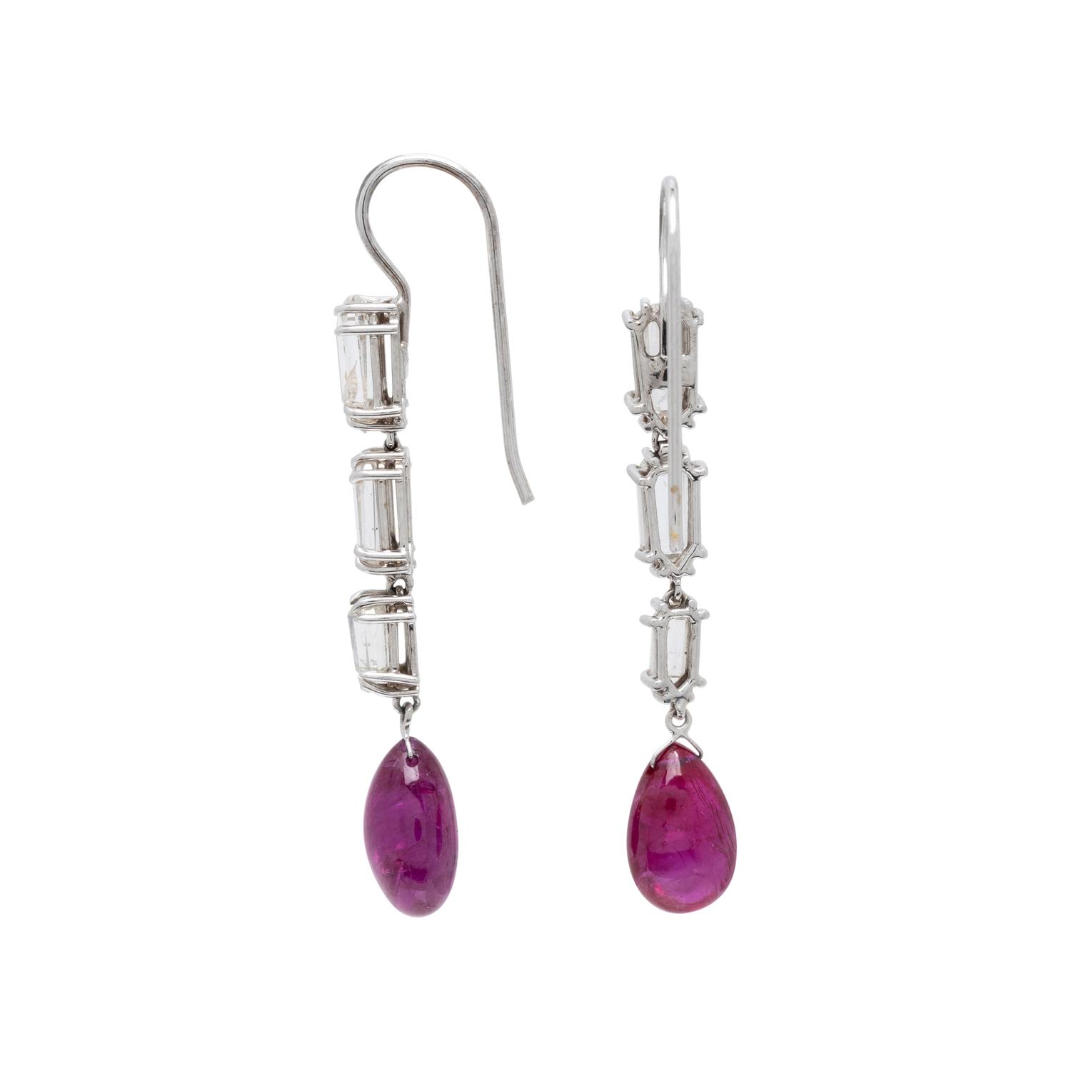 RUBY AND DIAMOND EARRINGS