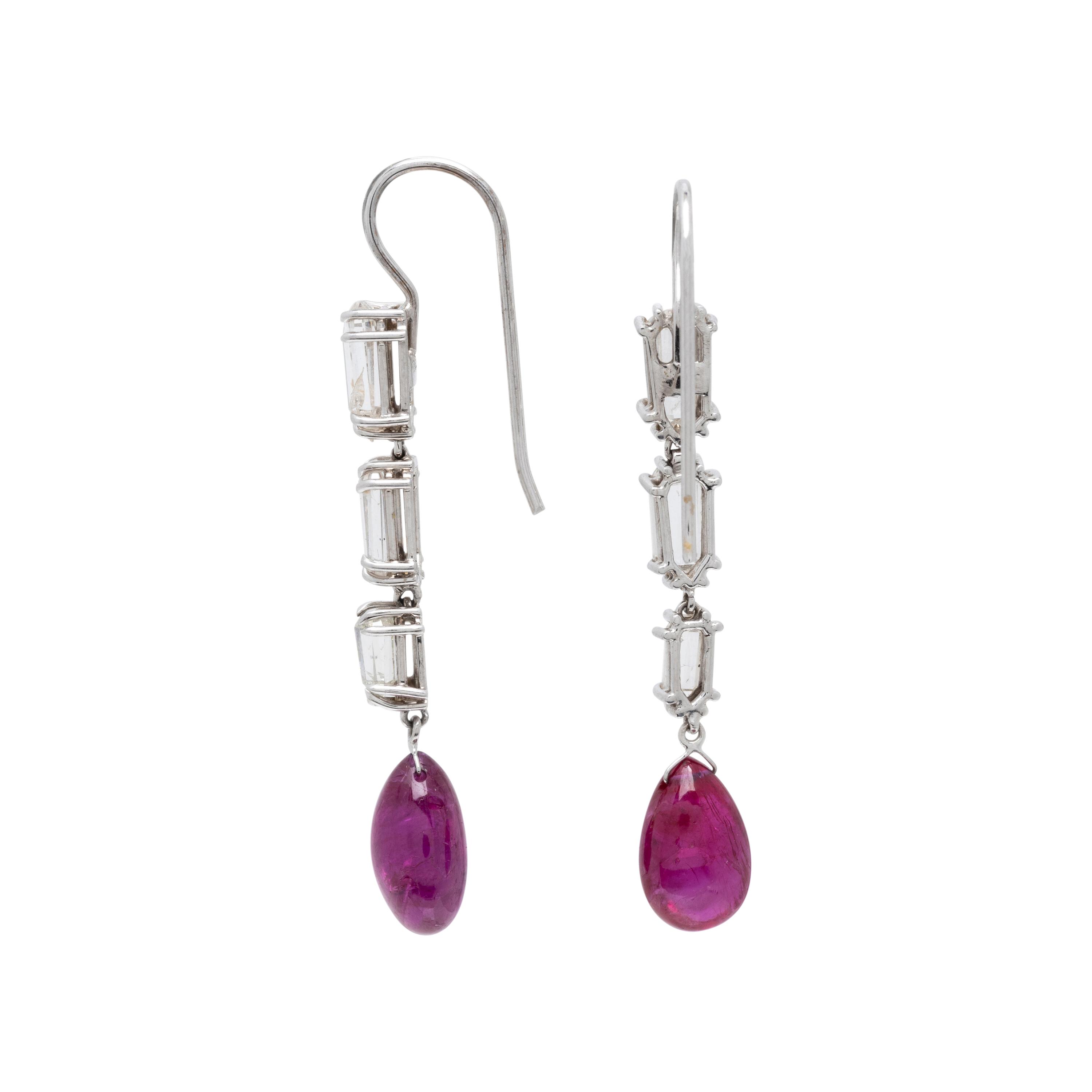 RUBY AND DIAMOND EARRINGS