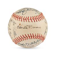 A 1944 St. Paul Saints Team Signed Autograph Baseball (JSA Letter of Authenticity)