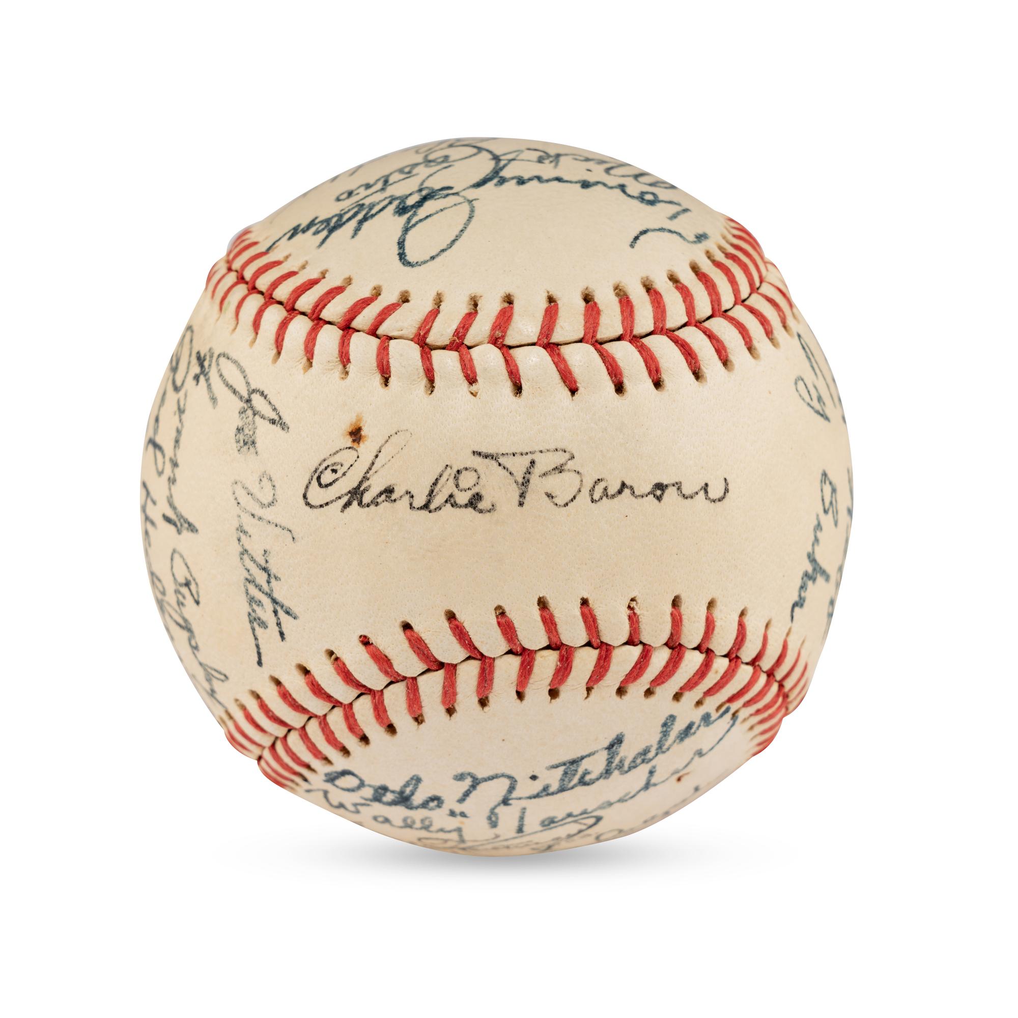 A 1944 St. Paul Saints Team Signed Autograph Baseball (JSA Letter of Authenticity)