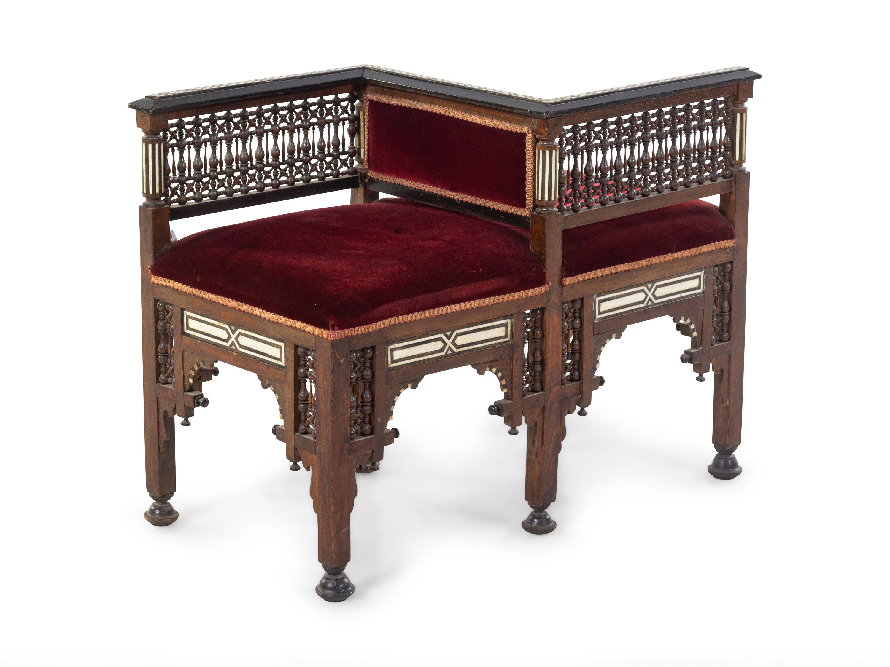 A Moorish Carved Tete-a-Tete