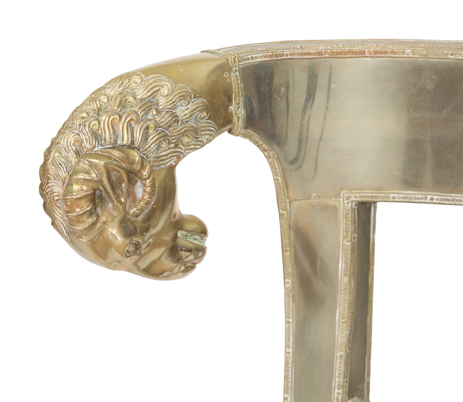 An Anglo-Indian Silvered Metal Clad Side Chair