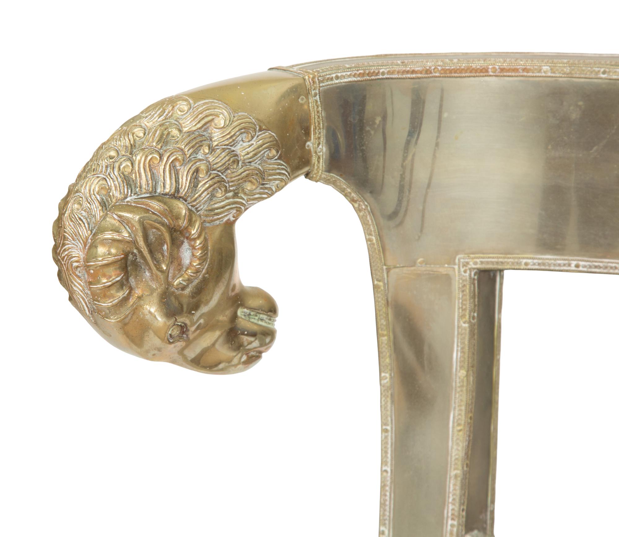 An Anglo-Indian Silvered Metal Clad Side Chair
