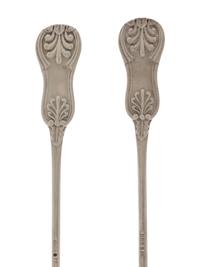 A Pair of Scottish William IV Silver Serving Spoons