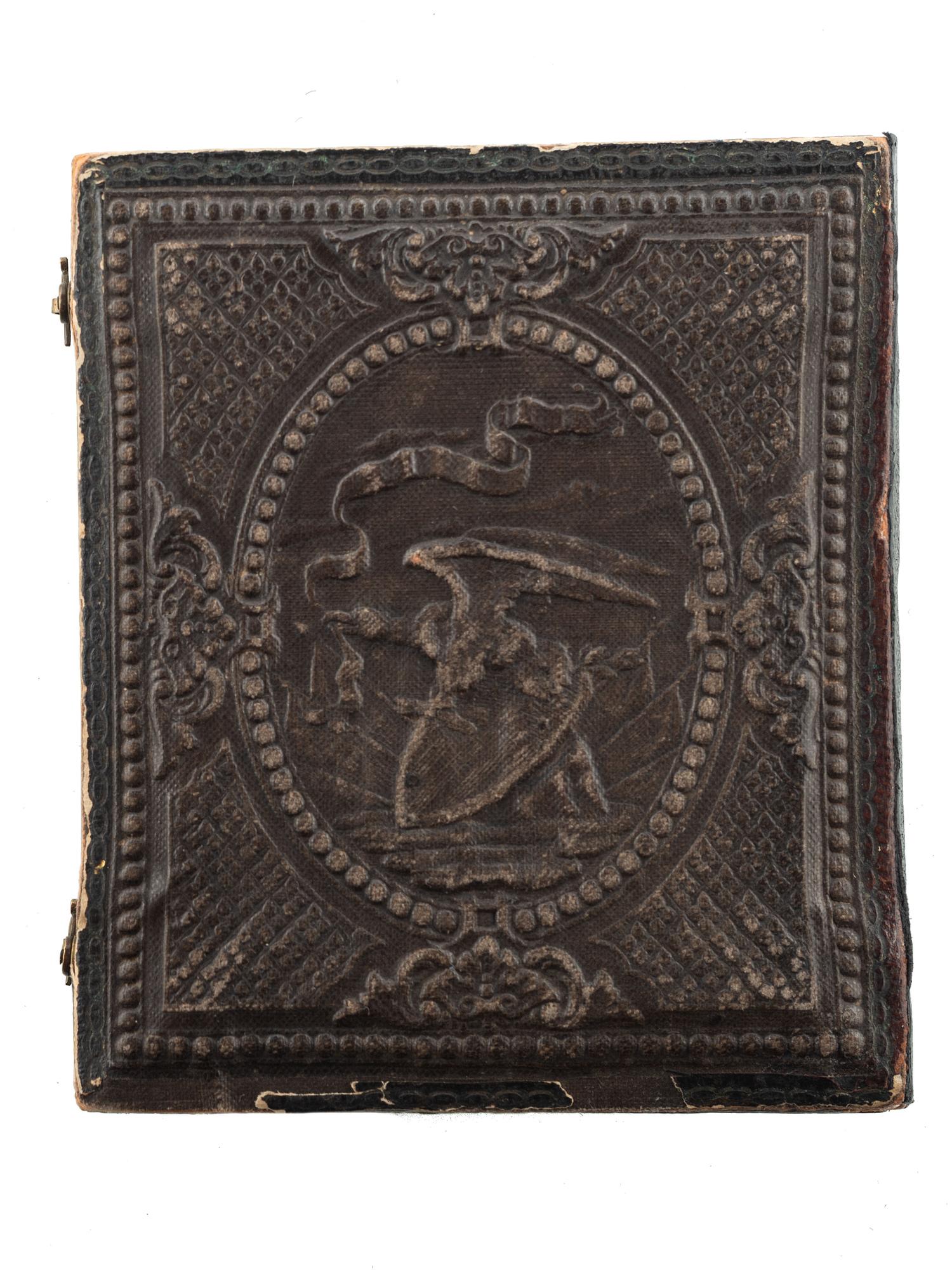 [EARLY PHOTOGRAPHY]. A sixth plate daguerreotype portrait of a man wearing Scottish garb.