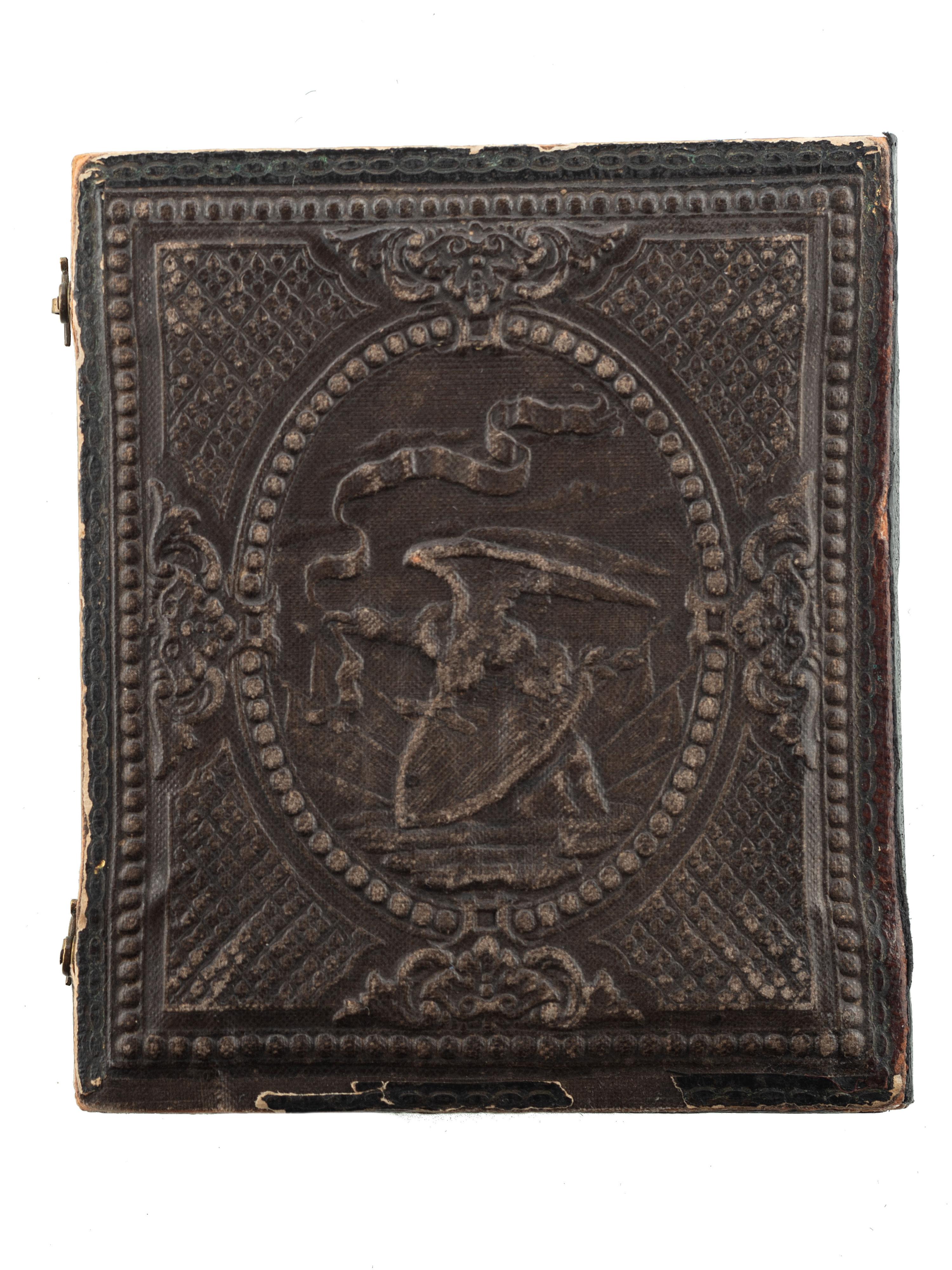 [EARLY PHOTOGRAPHY]. A sixth plate daguerreotype portrait of a man wearing Scottish garb.