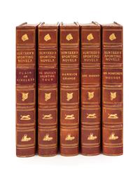 SURTEES, Robert Smith (1803-1864). [SPORTING NOVELS]. 5 works uniformly bound in half leather, original cloth covers bound in.