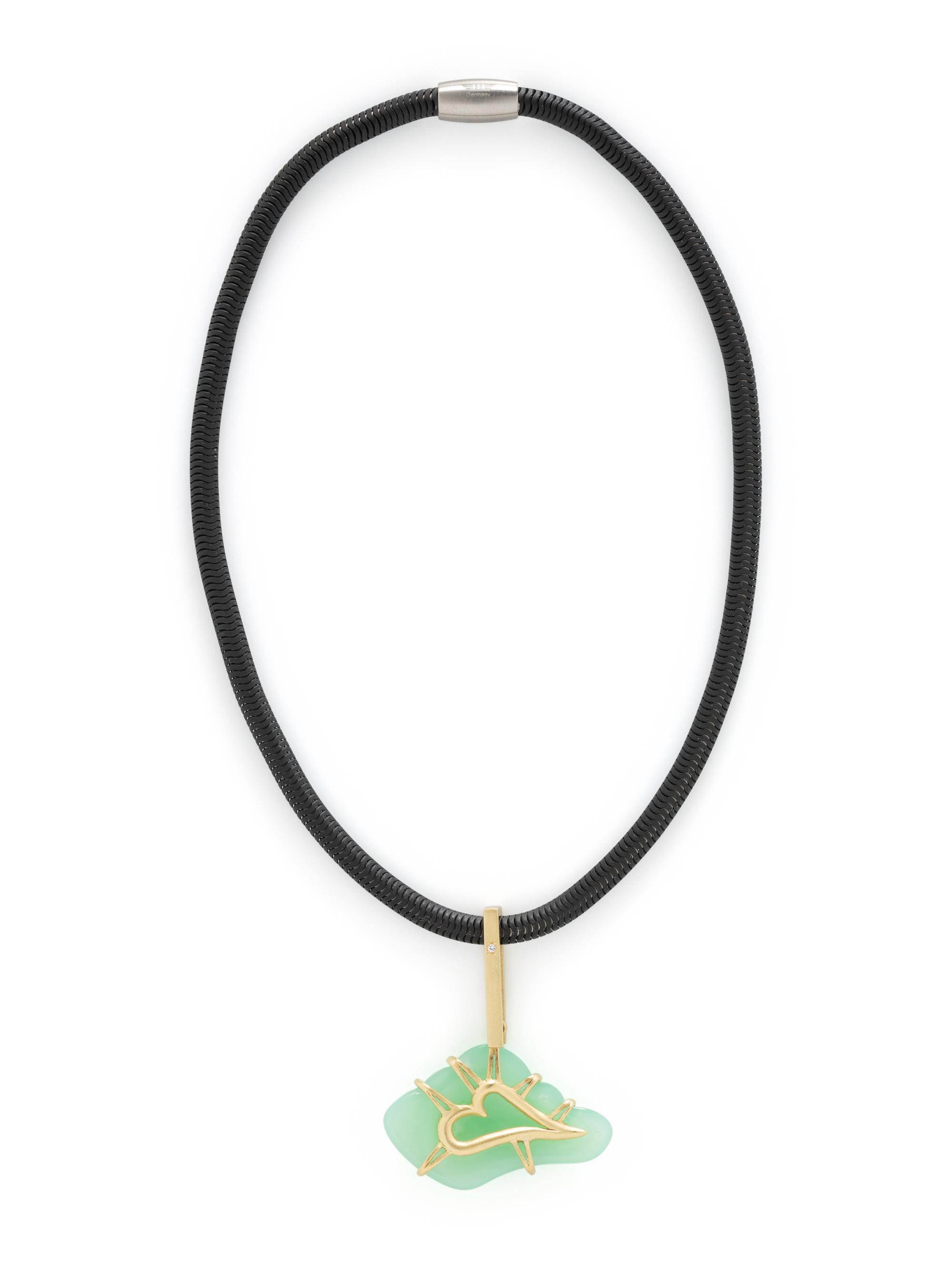 CHRYSOPRASE CLOUD PENDANT NECKLACE
