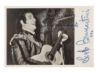 [20TH-CENTURY OPERA SINGERS]. A group of 6 photographs of opera singers from the 1950s-1960s, most signed, comprising images of:
