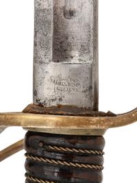 [CIVIL WAR]. Ames light artillery cavalry saber dated 1864, cavalry sword belt, and documents belonging to Private Sidney Cole, Company G, 1st New York Dragoons.