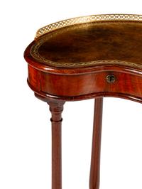 An English Brass-Mounted Mahogany Kidney-Shaped Reading Table — 19TH CENTURY