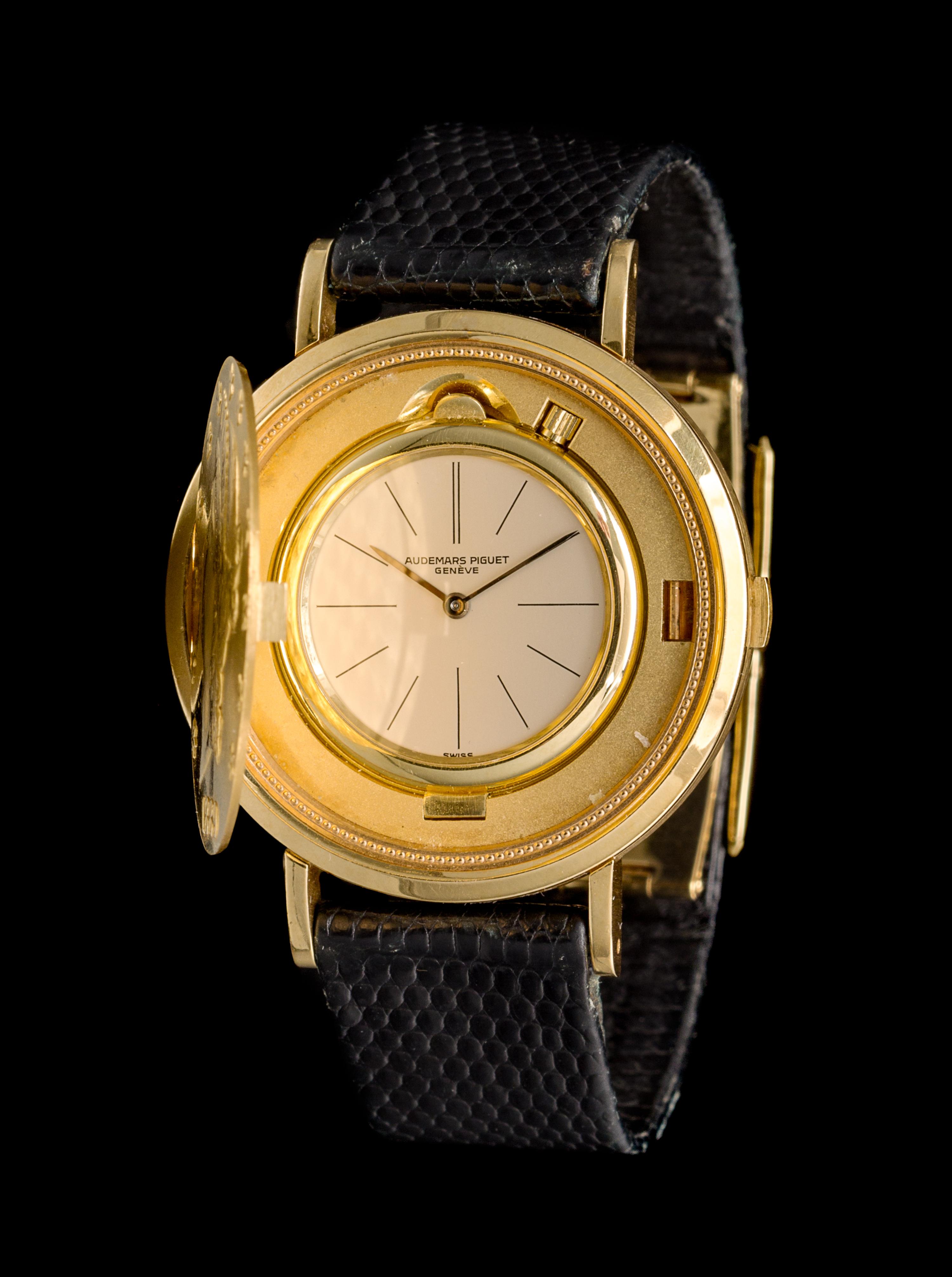 An 18 Karat Yellow Gold and $20 US Coin Concealed Wristwatch, Audemars Piguet,