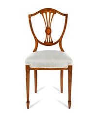 An Edwardian Marquetry Desk and Associated Side Chair