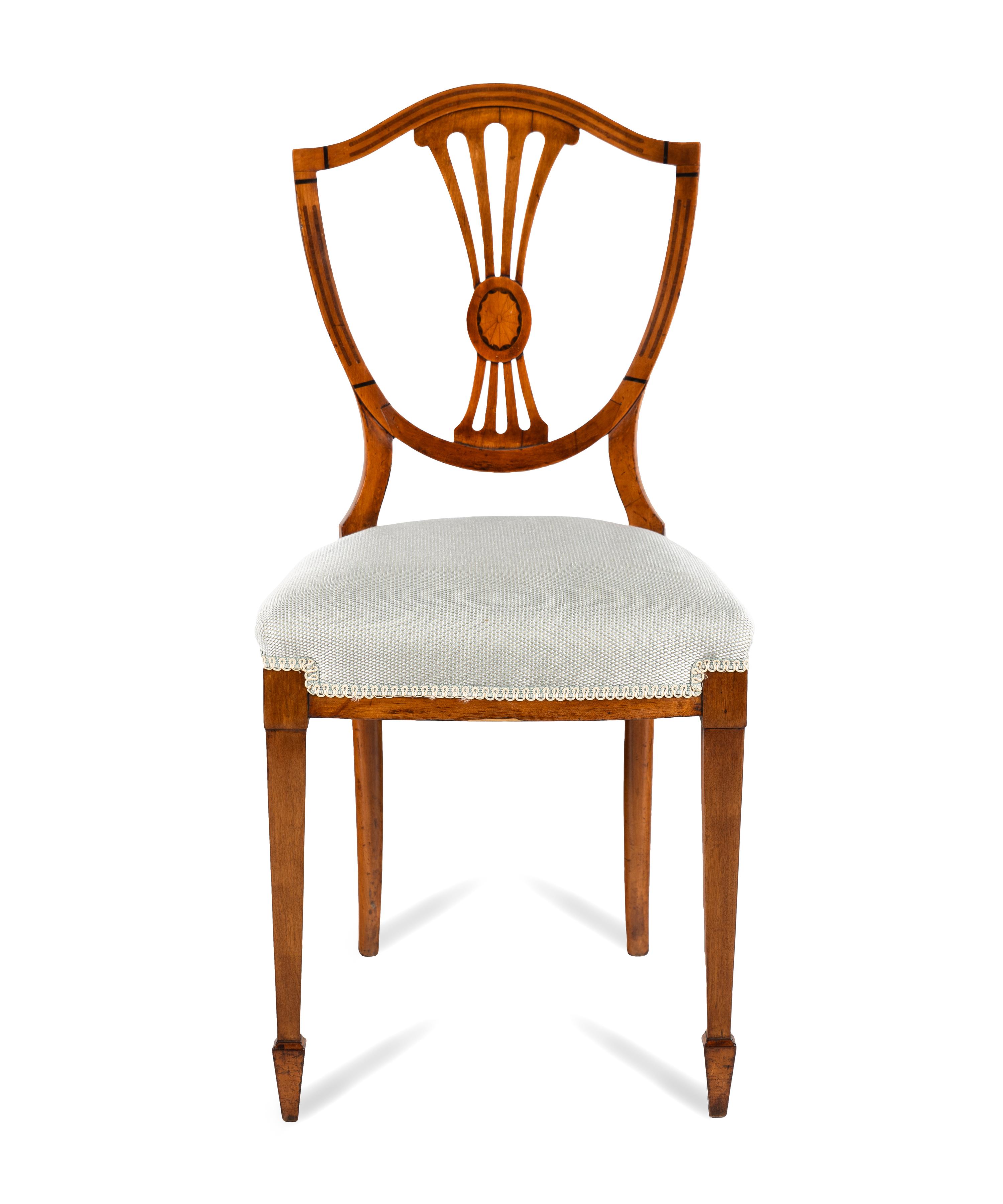 An Edwardian Marquetry Desk and Associated Side Chair