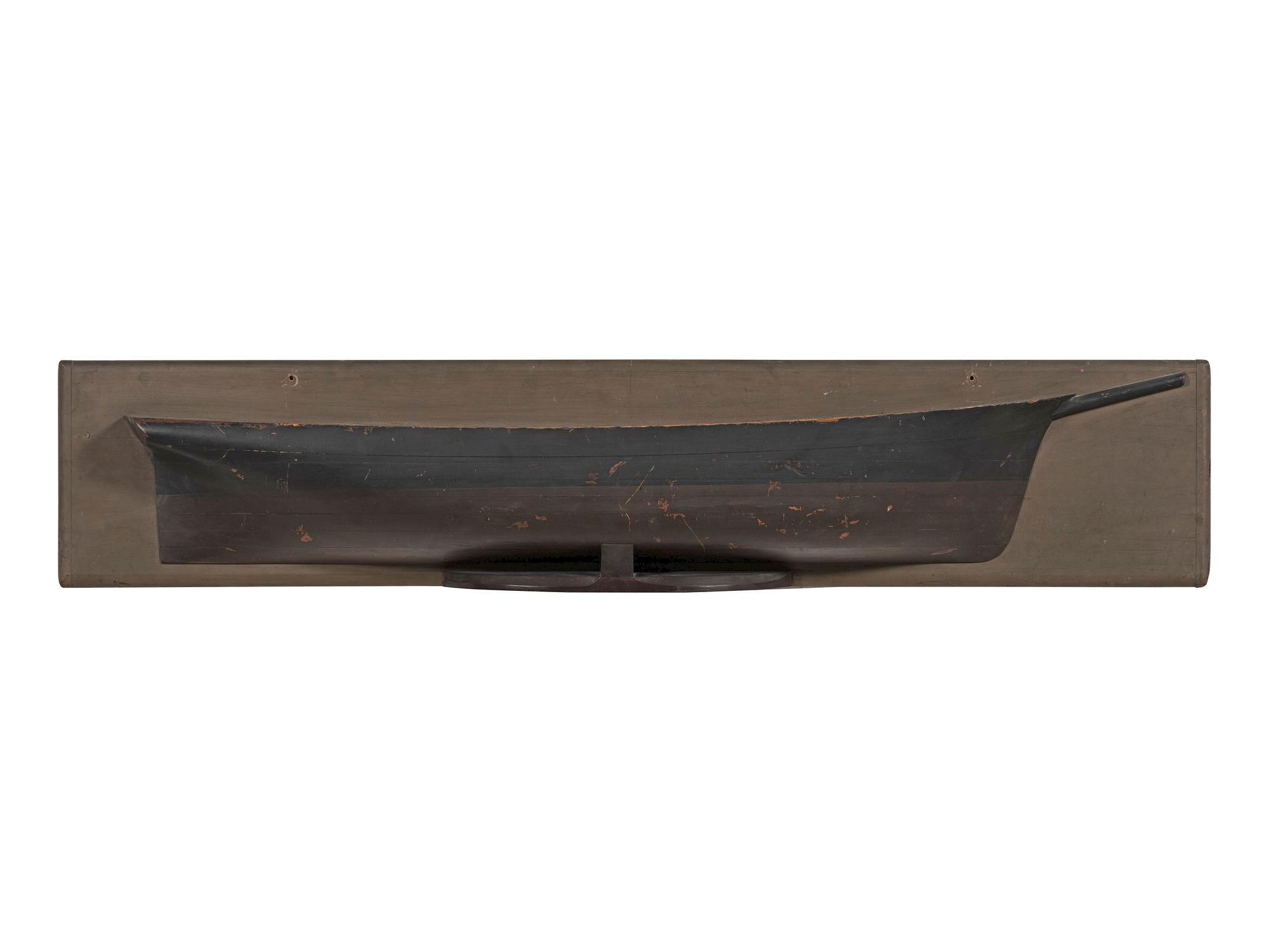 A Mounted Half Hull Model