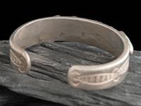 Navajo Ingot and Turquoise Cuff Bracelet