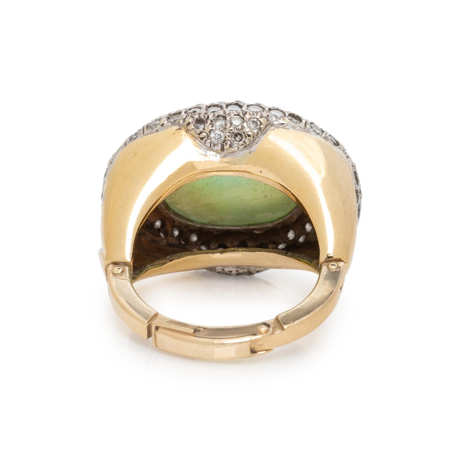 PARAIBA-TYPE TOURMALINE DOUBLET AND DIAMOND RING