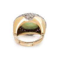 PARAIBA-TYPE TOURMALINE DOUBLET AND DIAMOND RING