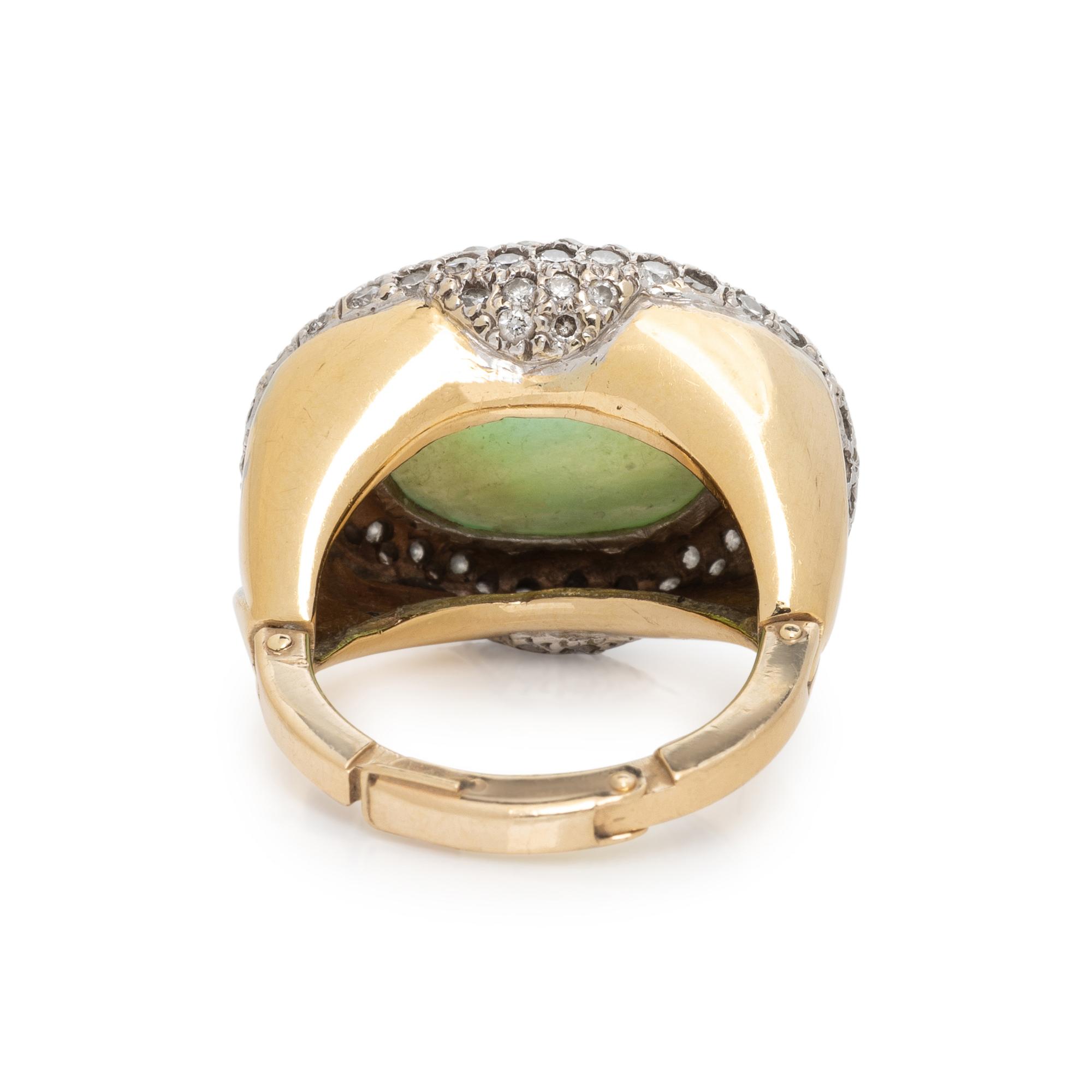 PARAIBA-TYPE TOURMALINE DOUBLET AND DIAMOND RING