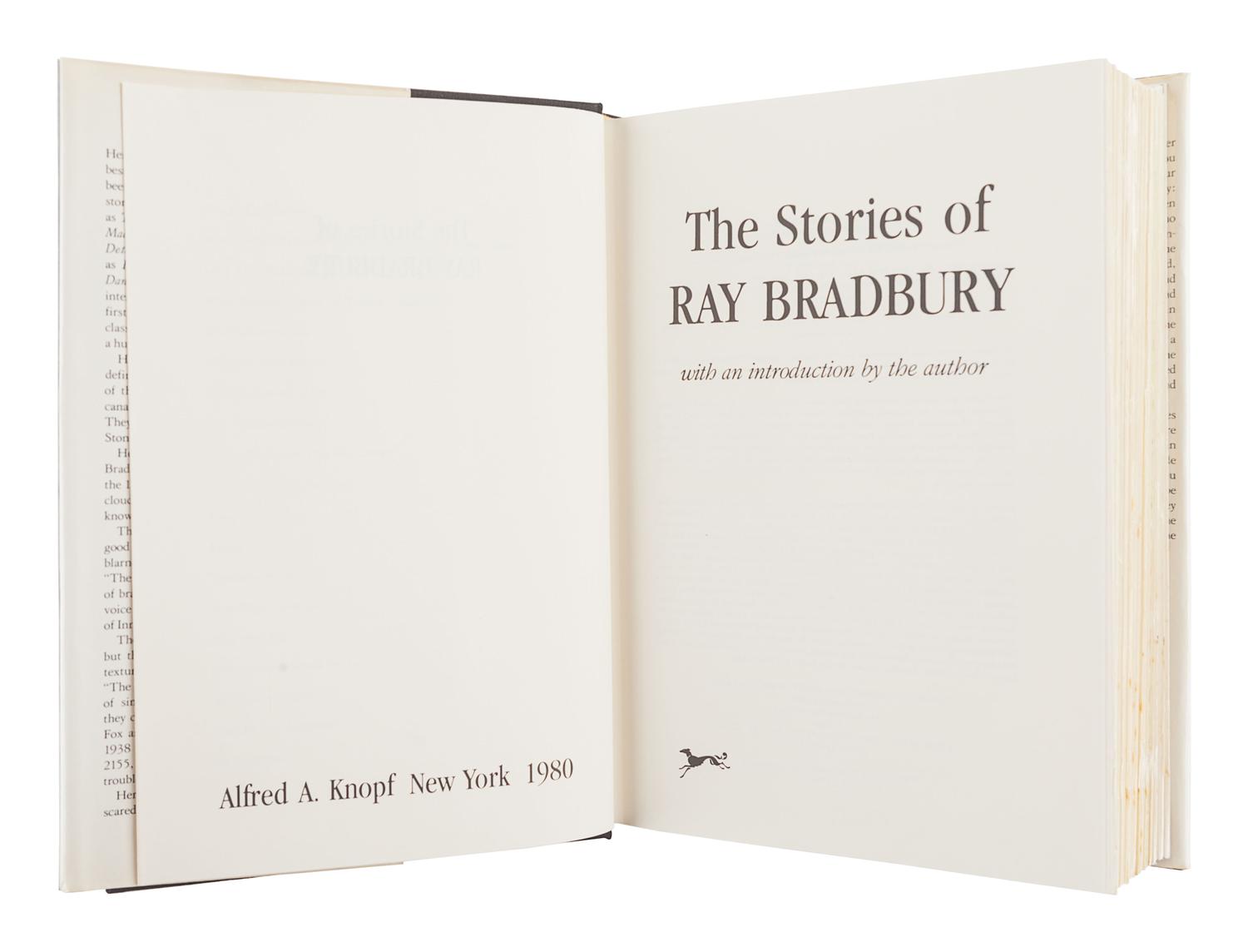 [BRADBURY, Ray (1920-2012)]. A group of 5 works SIGNED OR INSCRIBED by Bradbury, comprising: