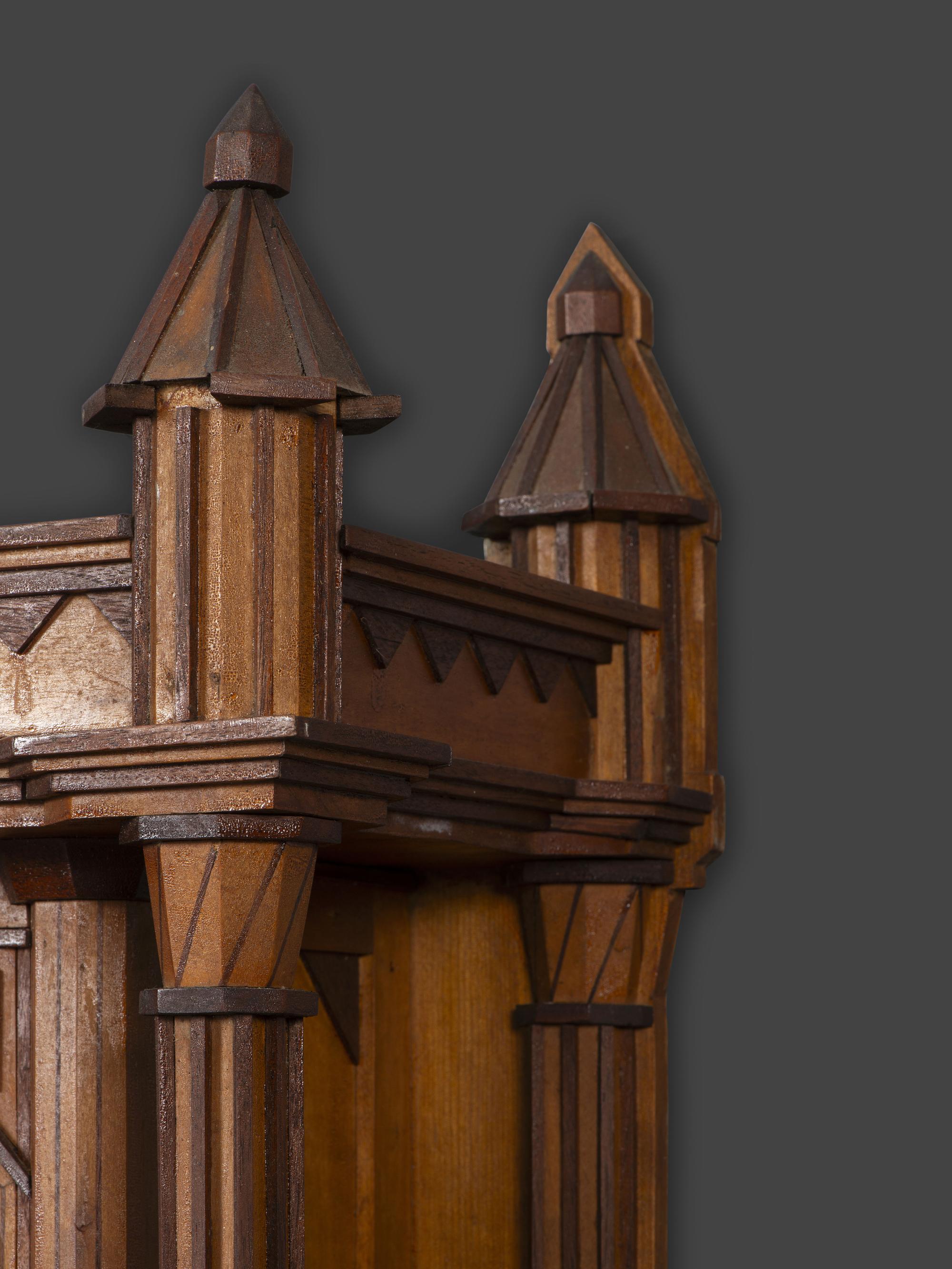 An Architectural Inlaid Hanging Cabinet