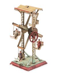 A German Tin Wind Up Ferris Wheel Toy