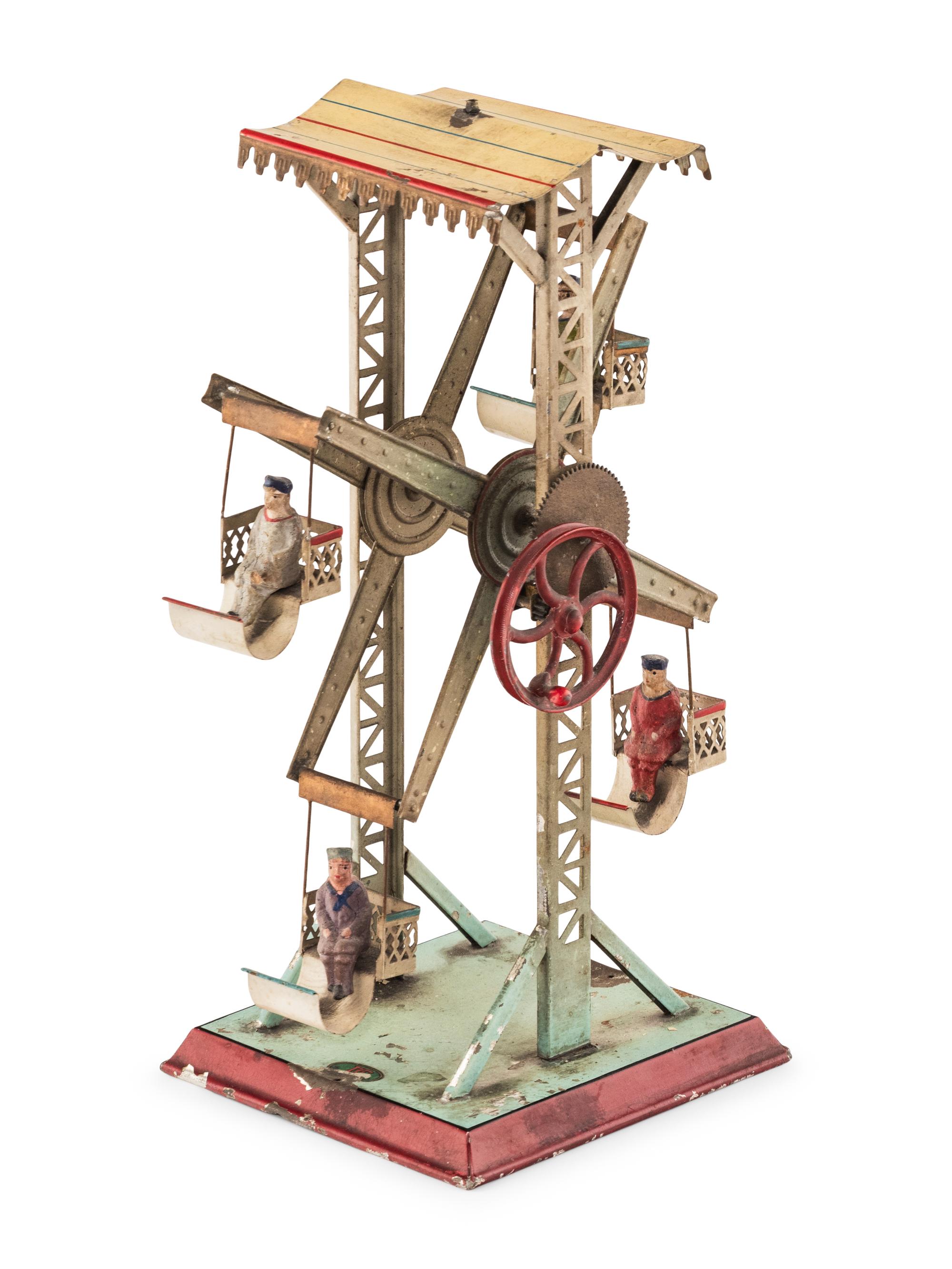 A German Tin Wind Up Ferris Wheel Toy