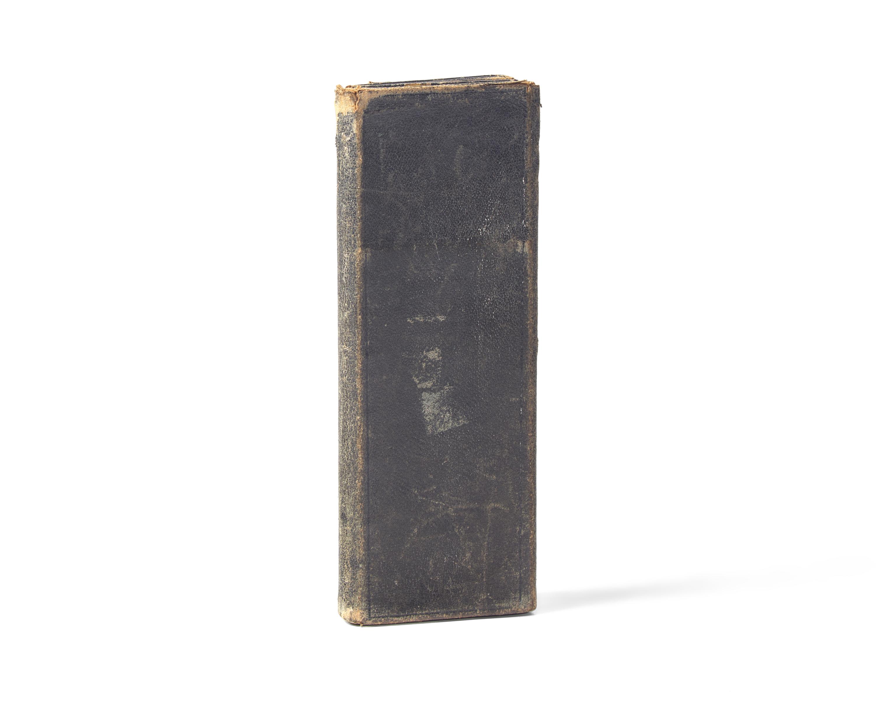 [LINCOLN, Abraham (1809-1865)]. A wallet-style leather bill-book purportedly owned by Lincoln. Ca. 1840s-50s.
