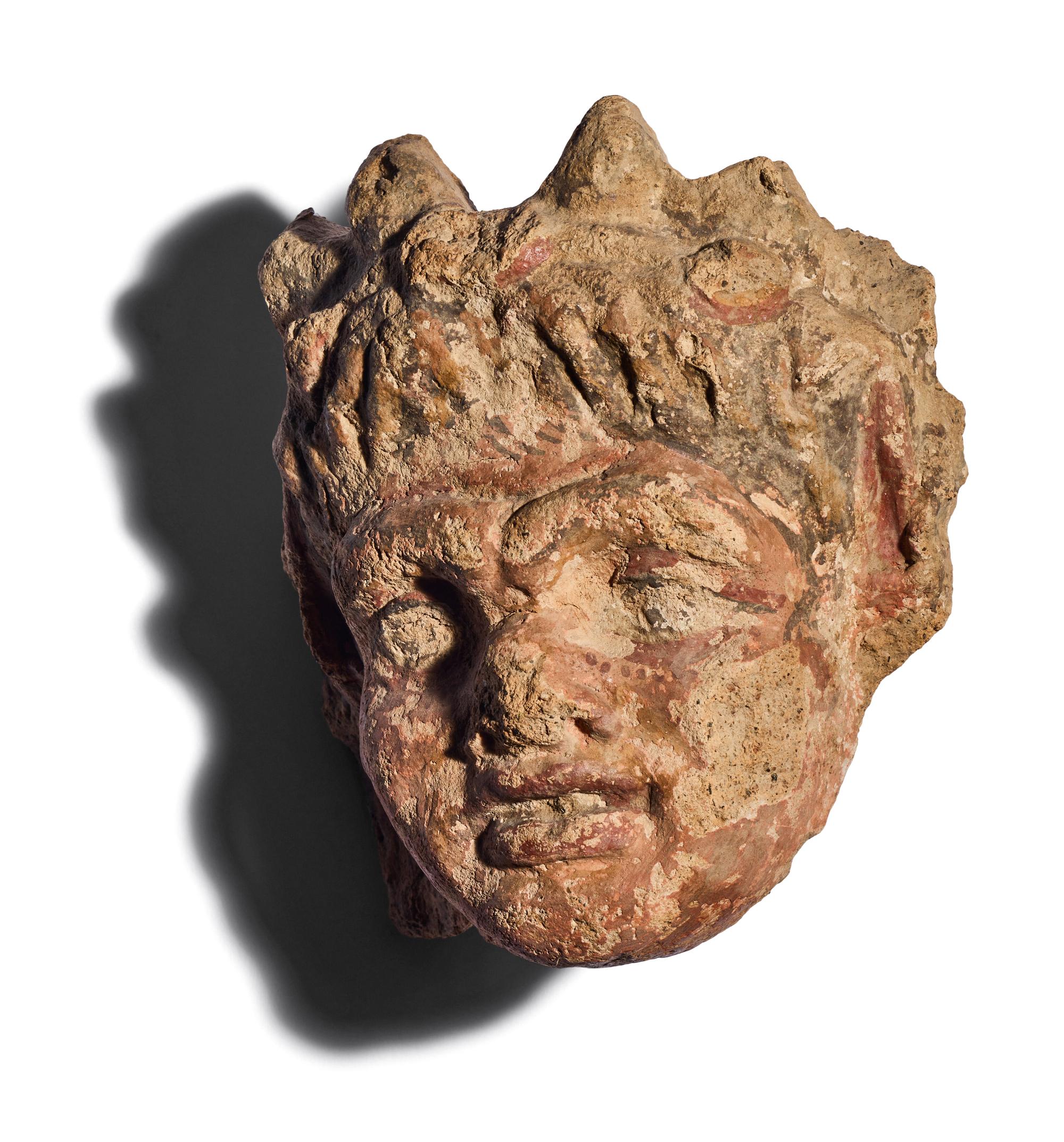 Two Etruscan Terracotta Antefix Fragments