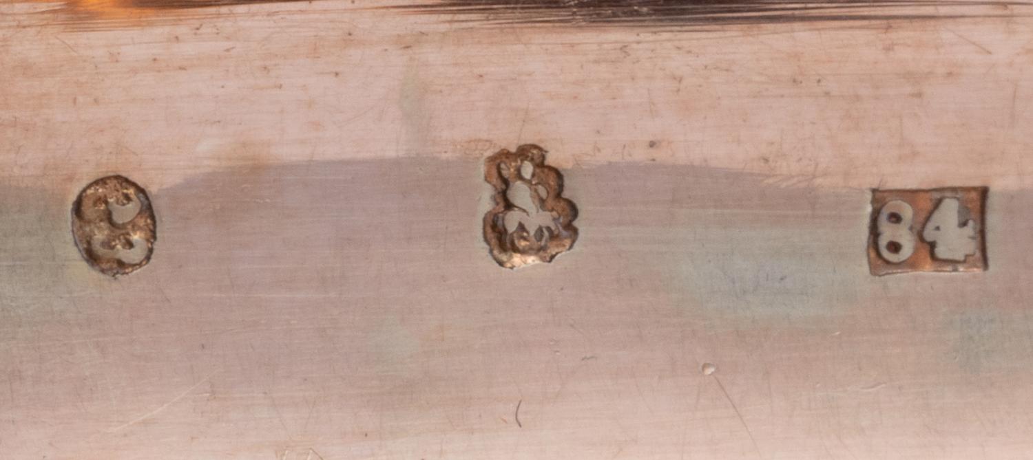 A Russian Silver-Gilt and Niello Cigar Case