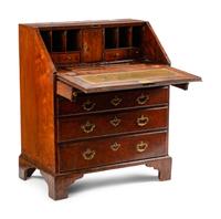 A George II Walnut Slant-Front Desk