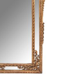 A Large French Neoclassical Giltwood Mirror