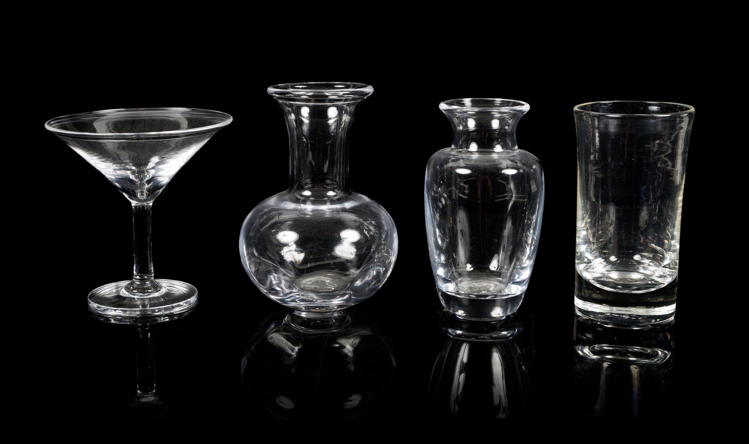 Simon Pearce, , a set of eight old fashioned glasses, together with four associated Simon Pearce items