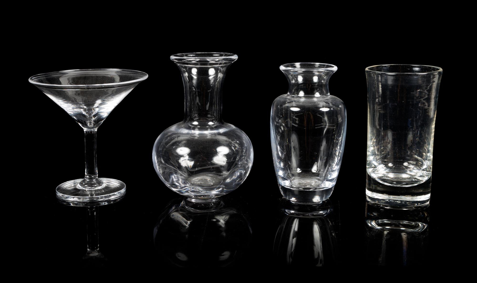Simon Pearce, , a set of eight old fashioned glasses, together with four associated Simon Pearce items