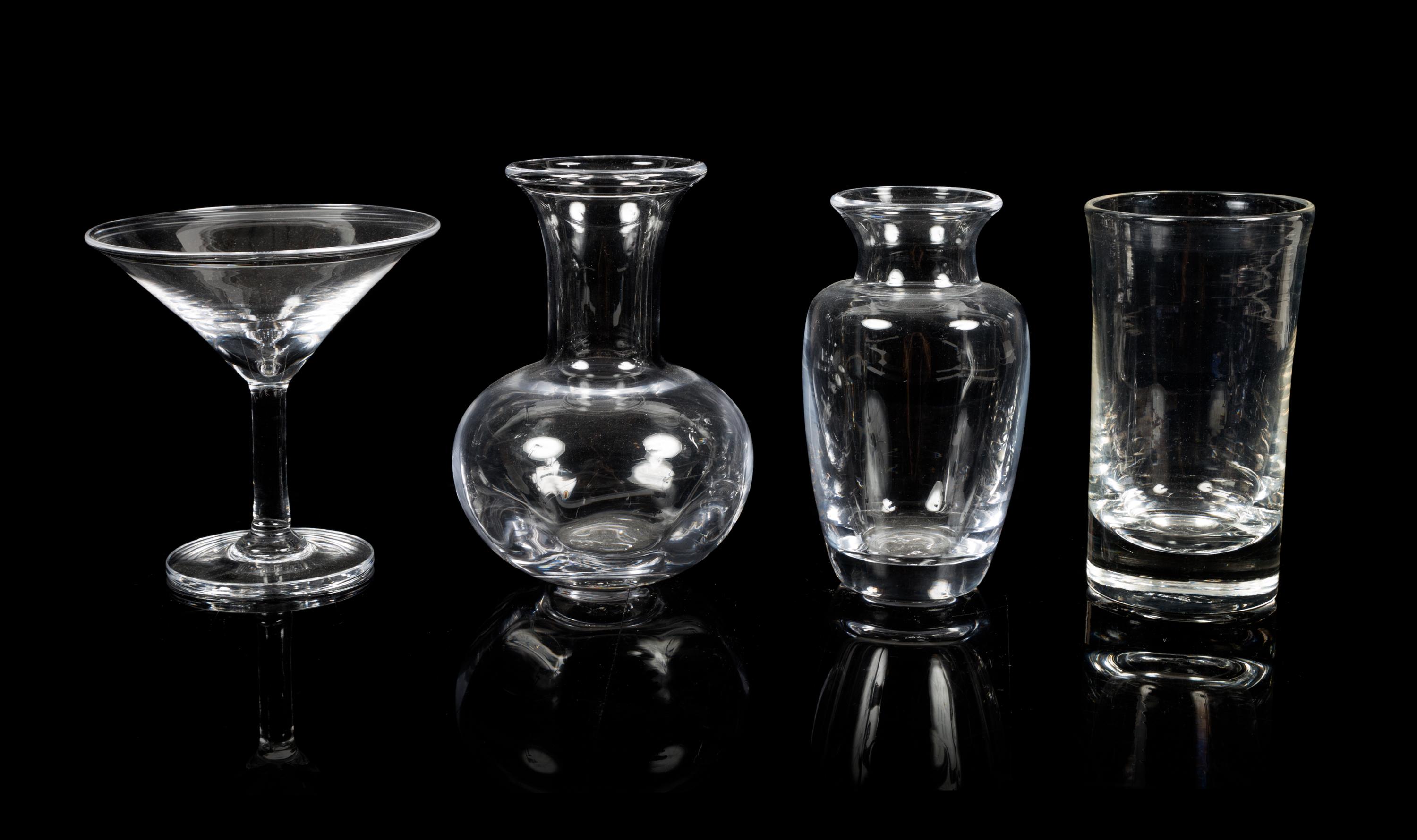 Simon Pearce, , a set of eight old fashioned glasses, together with four associated Simon Pearce items
