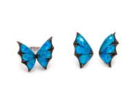 STEPHEN WEBSTER, OPAL DOUBLET AND BLACK DIAMOND 'FLY BY NIGHT' SET