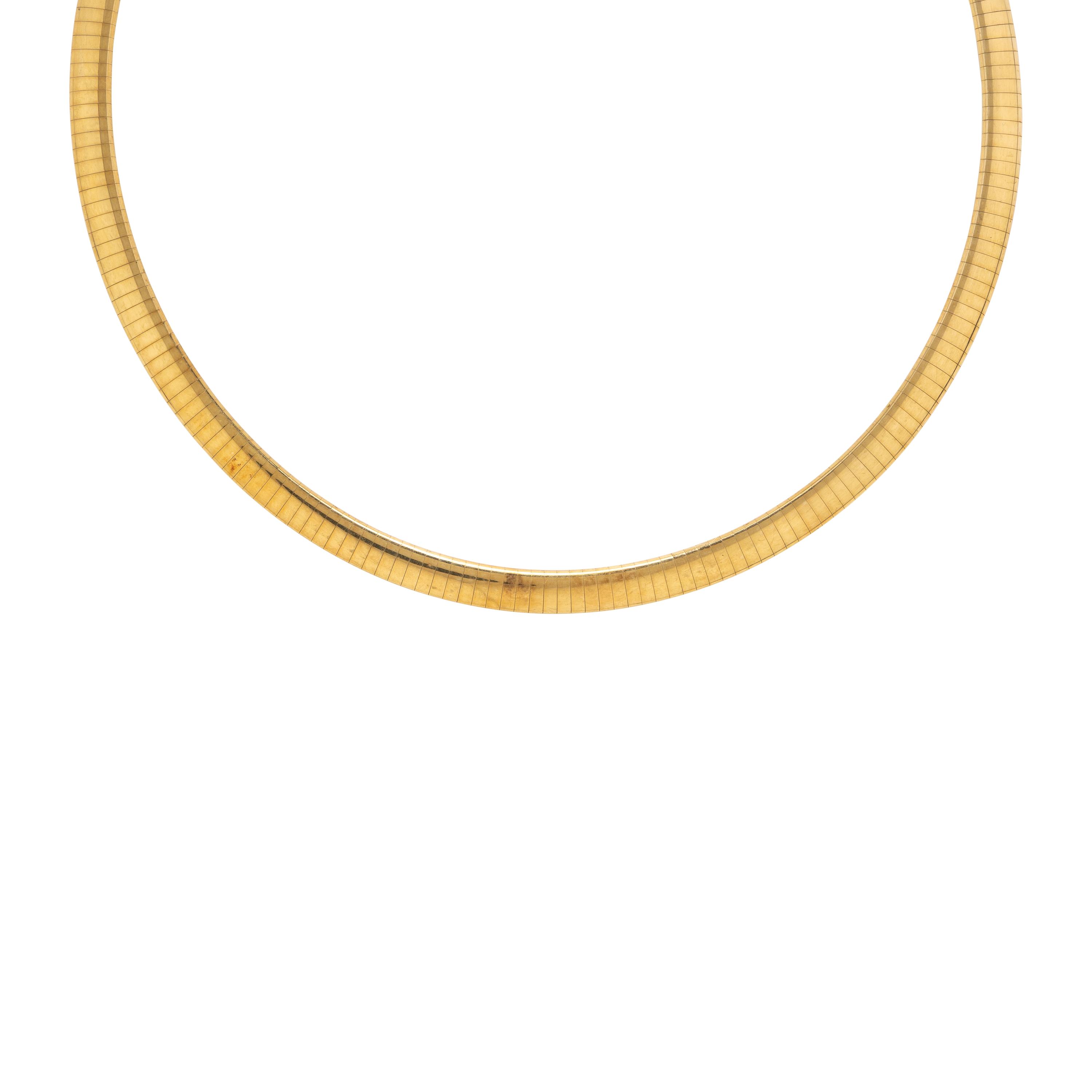Italian, Yellow Gold Omega Chain