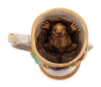 A Staffordshire Pottery Satyr Mug with an Interior Frog
