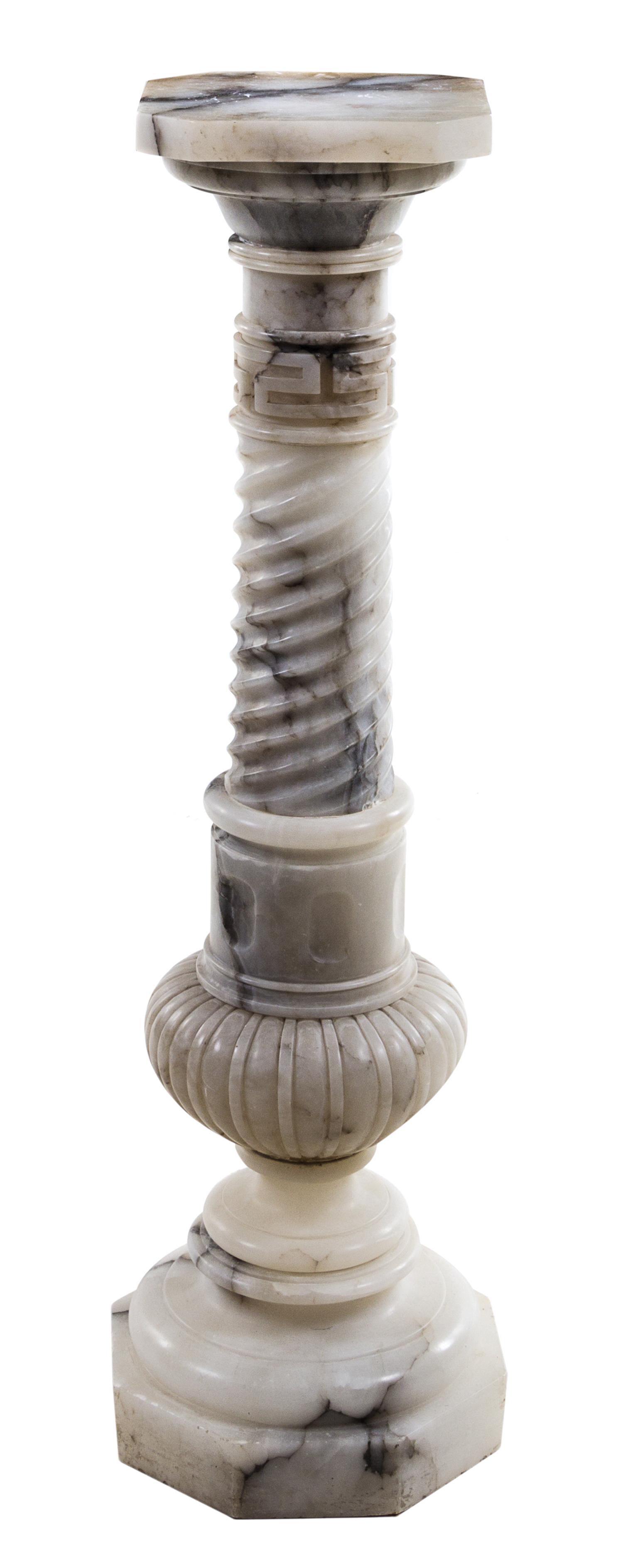 A Continental Marble Pedestal Height 39 3/4 inches. — 20TH CENTURY