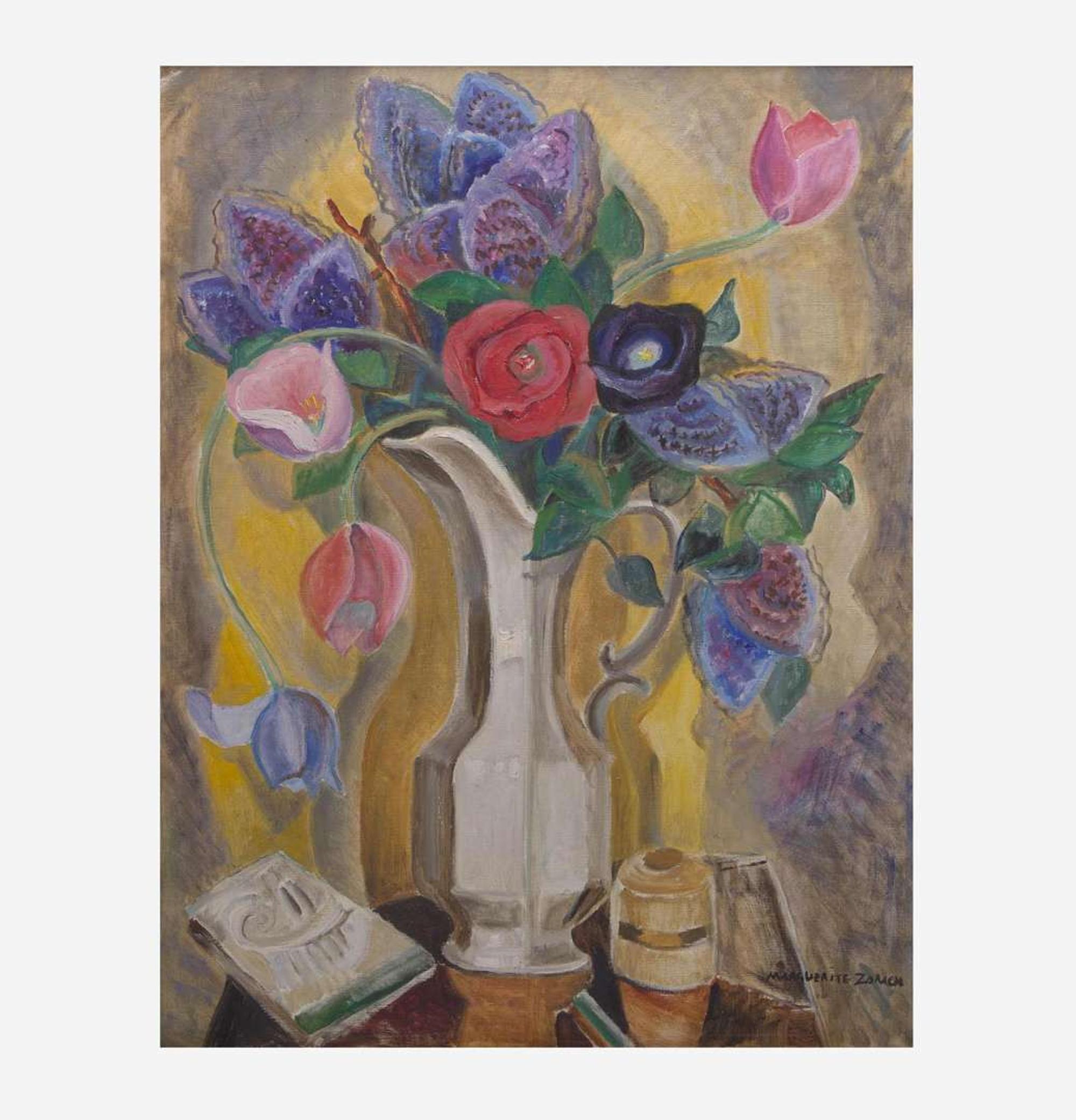 Marguerite Zorach (American, 1887-1968) Tulips and Lilacs